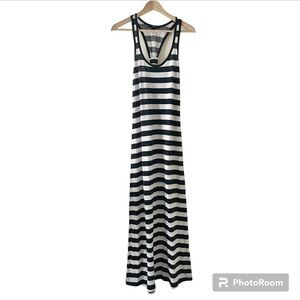 Forever 21 Black & White Striped Maxi Dress
